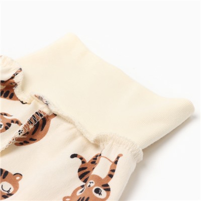 Набор (кофточка, штанишки) «Крошка Я. Тигруля», рост 56-62 см, бежевый