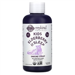 Garden of Life, Mykind Organics, Kids Elderberry & Sleep, сироп с успокаивающими травами для повышения иммунитета, с цинком и витамином C, 116 мл (3,92 жидк. унции)