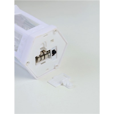 Светодиодная свеча в подсвечнике RISALUX «Фонарь изыска», LED-ночник, от батареек 3×LR44, белый, 6.3×5.5×11.5 см