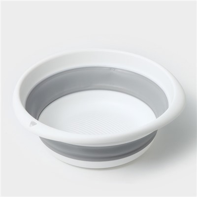 Таз складной «Флекс», 10 л, 39.5×40×5.5 см, смоки
