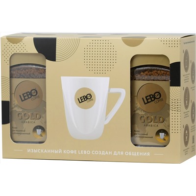 LEBO. Подарочный набор Gold с кружкой 200 гр. карт.упаковка