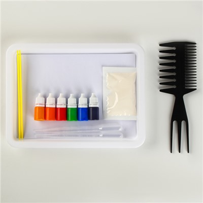 Набор для рисования эбру: краски, 10 листов бумаги, загуститель 10 г, инструменты, поддон