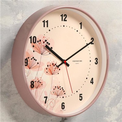 Часы настенные «Полевые цветы», плавный ход, d=30.5 см