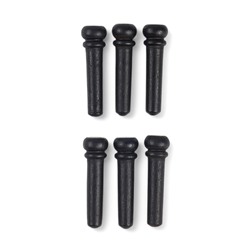 Набор фиксаторов струн Music life, 6 штук, черное дерево