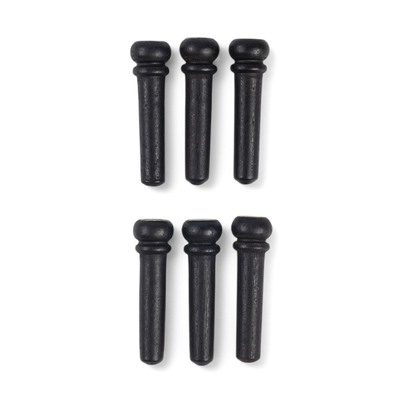 Набор фиксаторов струн Music life, 6 штук, черное дерево