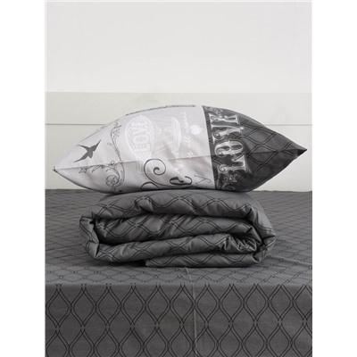 Постельное бельё евро «Этель» Love, бязь