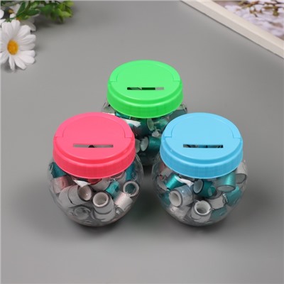 Клейкая лента пластик в банке «Глори. Серебро, голубой», набор 40 шт., 1.2 см, дл.0.9 м, 7×7×9 см