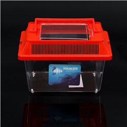 Переноска прямоугольная, 17.6×11.2×13 см, красный