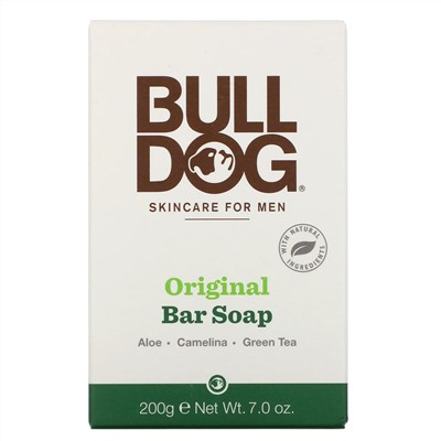 Bulldog Skincare For Men, Bar Soap, Original, 7.0 oz (200 g)