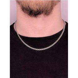 Цепь из серебра Москвичка родированная, сечение 0,7 925 пробы москвичка 0,7