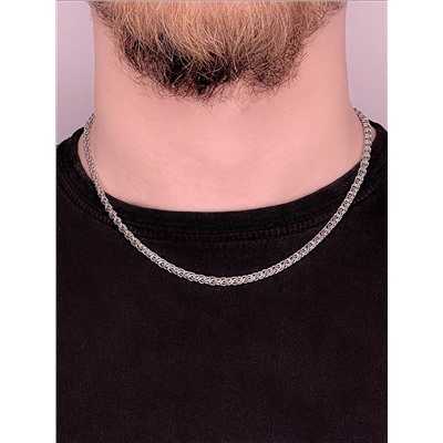 Цепь из серебра Москвичка родированная, сечение 0,7 925 пробы москвичка 0,7