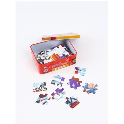 УЦЕНКА Пазл в металлической коробке «Маша и Медведь», 54 детали