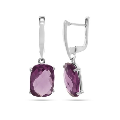 Серьги из серебра синт.александрит, Амур