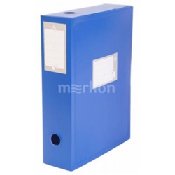Папка-короб вырубная застежка пластиковый 100 мм А4 -BA100/08BLUE синяя (816195) Бюрократ