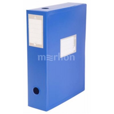 Папка-короб вырубная застежка пластиковый 100 мм А4 -BA100/08BLUE синяя (816195) Бюрократ
