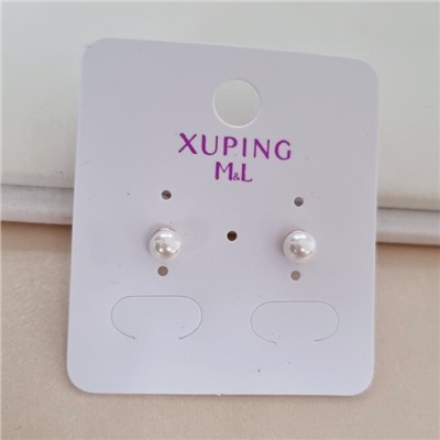 Серьги гвоздики маленькие жемчужины коллекция "Xuping ML" покрытие позолота, вставка: искусственный жемчуг, арт.101.236