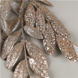 Ветка декоративная 73 см золото лист / SA23590 /уп 360/