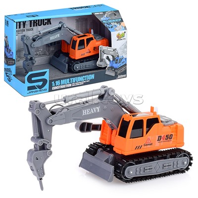 Машина "Бур" оранжевый, световые эффекты, в коробке