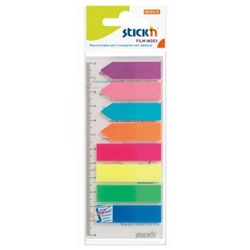 Закладки с клеевым краем Stick`n 12х45 мм 8цв х 25л 21346 (822707) Hopax
