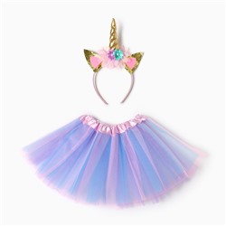 Набор для фотосессии «Крошка Я. Единорог»: юбка трехслойная, ободок, 17 см