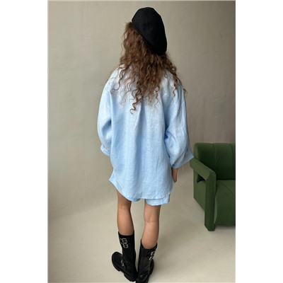 Костюм лён  SET019/17/Нимбовое облако