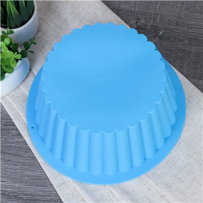 Форма для выпечки Кекс 19х9 см силиконовая круглая / HL-008 /уп 200/ 0,100/