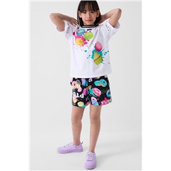 Комплект трикотажный для девочек: фуфайка (футболка), шорты PLAYTODAY, 1240341