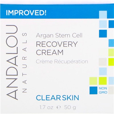 Andalou Naturals, Восстанавливающий крем со стволовыми клетками аргании, очистка кожи, 50 мл (1,7 жидкой унции)