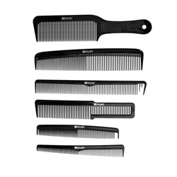 Dewal Набор расчёсок / Barber Style CO-6000K12J, черный 12505