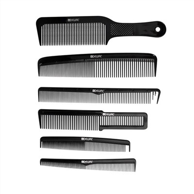 Dewal Набор расчёсок / Barber Style CO-6000K12J, черный 12505