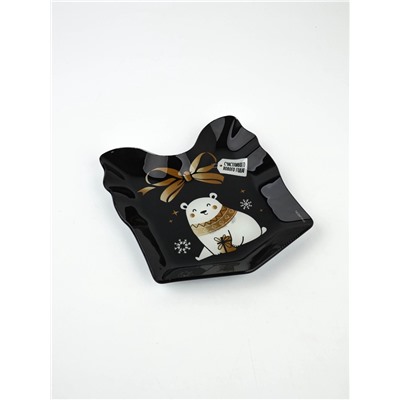 Тарелка плоская новогодняя «Счастливого Нового года», 15×17.3 см