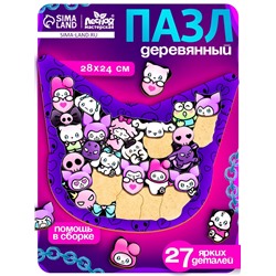 Пазл деревянный фигурный «Проказница», в рамке, 27 деталей