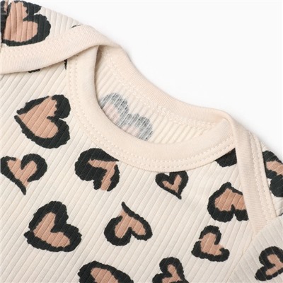 Боди Крошка Я Leo love, рост 68-74 см, бежевое