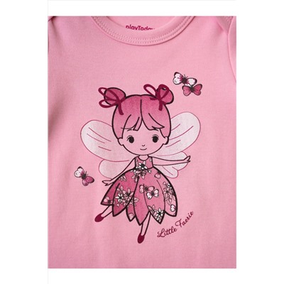 Боди детское трикотажное для девочек, 3 шт в комплекте PLAYTODAY, 1240124