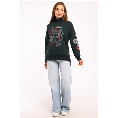 Толстовка женская 88527 (Темно-зеленый)