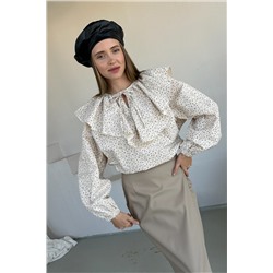 Блузка женская  DREAM072/03/Бежевый, коричневый