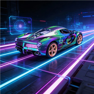 Машина "Голографик" р/у, 27 MHz, в коробке