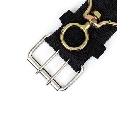 Ошейник четырехслойный с вертлюгом, 80×4.9 см, ОШ 64-74 см, полиэстер, чёрный