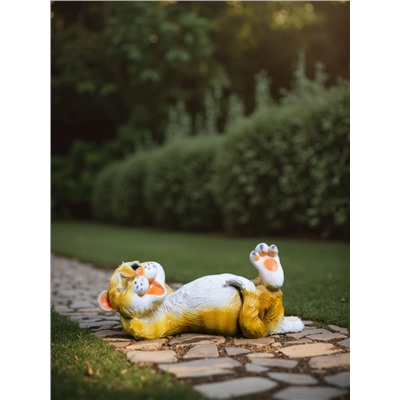 Садовая фигура из полистоуна «Ленивый Кот», 12.5×11×23 см
