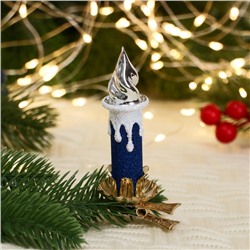 Ёлочная игрушка «Свеча» h=8.7 см, МИКС