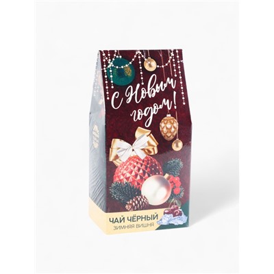 Чай чёрный «С новым годом», вкус: зимняя вишня, 50 г