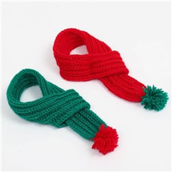 Вязаный шарф для животных, 35×4 см, микс