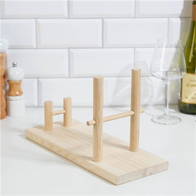 Полка - подставка под бутылку Добропаровъ, 34.5×14×20, дерево