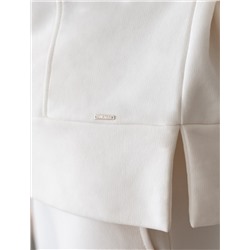 Джемпер с воротом на молнии из петельчатого  футера трехнитки с эластаном