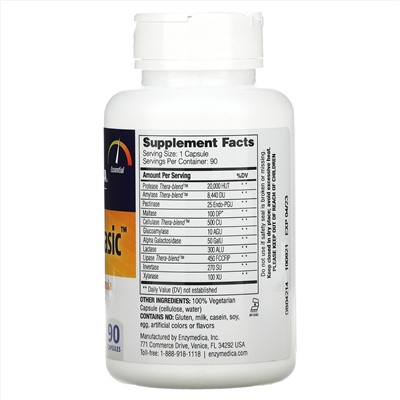 Enzymedica, Digest Basic, состав с основными ферментами, 90 капсул