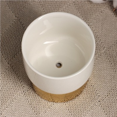 Декоративное кашпо для цветов «Кубок», 9×9×10 см, керамическое