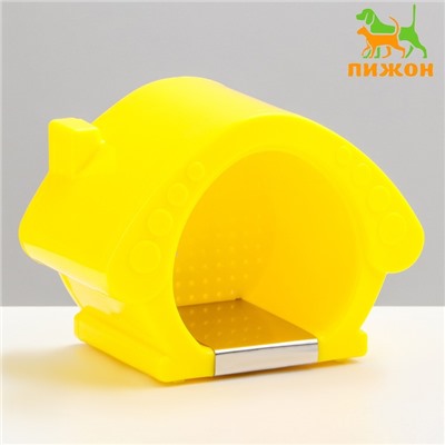 Домик для грызунов охлаждающий, 13.5×9×10.5 см, жёлтый