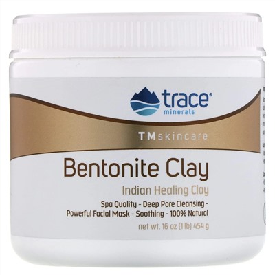 Trace Minerals Research, Бентонитовая глина, индийская лечебная глина, 454 г