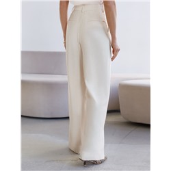Брюки палаццо с защипами из плотного лиоцелла