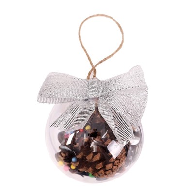 Елочный шар с декором конфетти